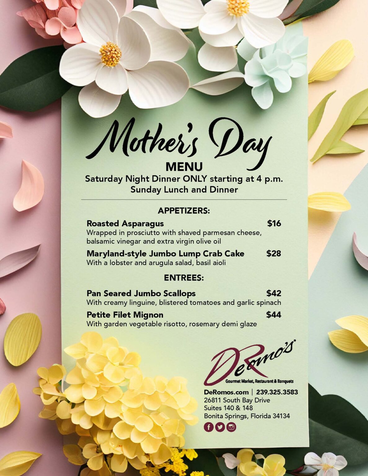 mother-s-day-weekend-at-deromo-s-restaurant-deromo-s-gourmet-market